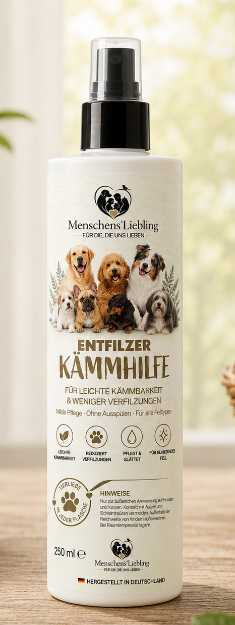 Flasche Entfilzer Kämmhilfe von Menschens Liebling, 250 ml