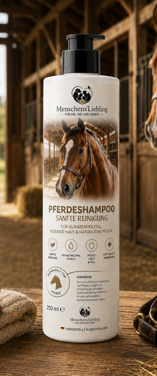 Flasche Pferdeshampoo von Menschens Liebling