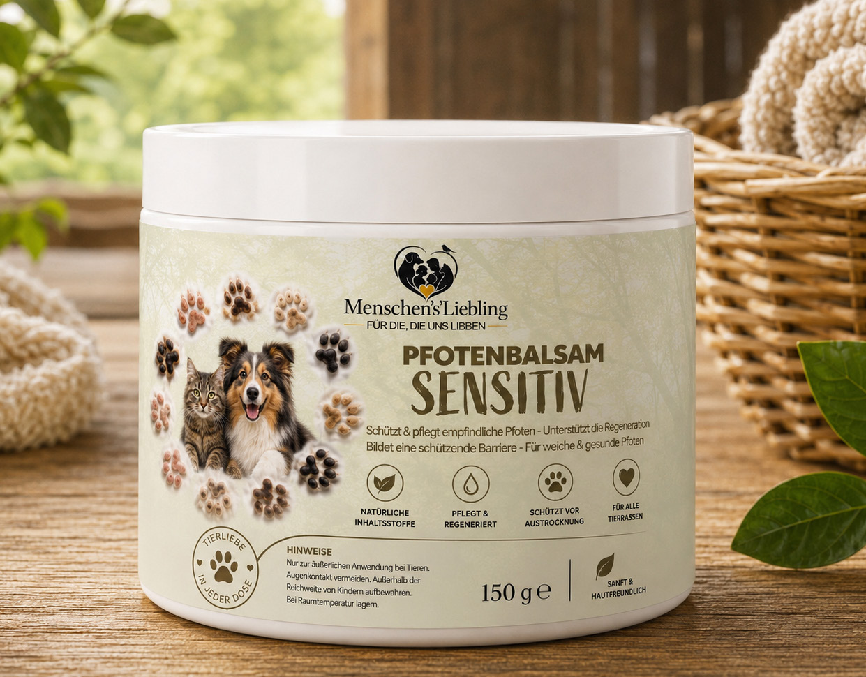 Dose Pfotenbalsam Sensitiv von Menschens Liebling, 150 g